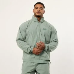 Vanquish Utility Frost Green Oversized Track Jacket -Vanquish Fitness VQFit MensSSE commerce5512