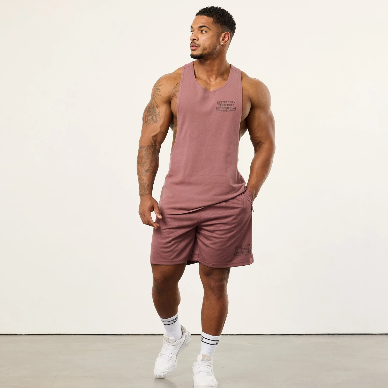 Vanquish Bodybuilding Dark Mauve Tank Top 4 Vanquish Bodybuilding Dark Mauve Tank Top - Image 2