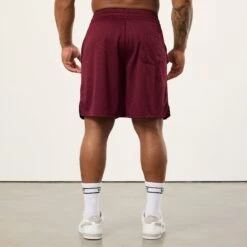 Vanquish Bodybuilding Burgundy Mesh Shorts -Vanquish Fitness VQFit MensSSE commerce6320