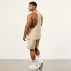 Vanquish Bodybuilding Vintage Khaki Tank Top -Vanquish Fitness VQFit MensSSE commerce6336