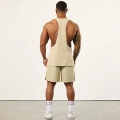Vanquish Bodybuilding Vintage Khaki Mesh Shorts 9 Vanquish Bodybuilding Vintage Khaki Mesh Shorts -Vanquish Fitness VQFit MensSSE commerce6339