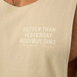 Vanquish Bodybuilding Vintage Khaki Tank Top -Vanquish Fitness VQFit MensSSE commerce6365