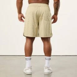 Vanquish Bodybuilding Vintage Khaki Mesh Shorts 10 Vanquish Bodybuilding Vintage Khaki Mesh Shorts -Vanquish Fitness VQFit MensSSE commerce6371