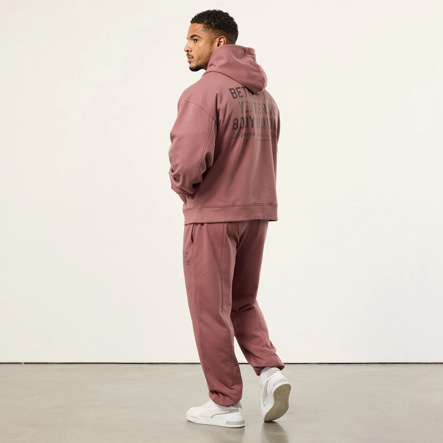 Vanquish Bodybuilding Dark Mauve Boxy Oversized Pullover Hoodie 5 Vanquish Bodybuilding Dark Mauve Boxy Oversized Pullover Hoodie - Image 3