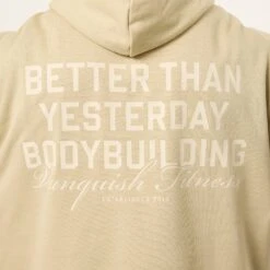 Vanquish Bodybuilding Vintage Khaki Boxy Oversized Pullover Hoodie -Vanquish Fitness VQFit MensSSE commerce6550