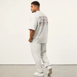 Vanquish Bodybuilding Oat Marl Boxy Oversized T Shirt 10 Vanquish Bodybuilding Oat Marl Boxy Oversized T Shirt -Vanquish Fitness VQFit MensSSE commerce6577