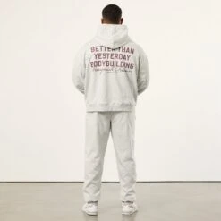 Vanquish Bodybuilding Oat Marl Boxy Oversized Pullover Hoodie -Vanquish Fitness VQFit MensSSE commerce6618