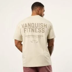 Vanquish TSP Unconquerable Strength Vintage White Oversized T Shirt 11 Vanquish TSP Unconquerable Strength Vintage White Oversized T Shirt -Vanquish Fitness VQFit MensSSE commerce6959