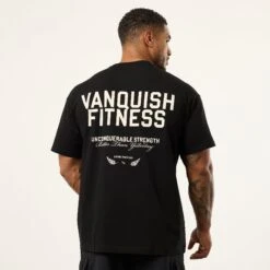 Vanquish TSP Unconquerable Strength Black Oversized T Shirt -Vanquish Fitness VQFit MensSSE commerce7031