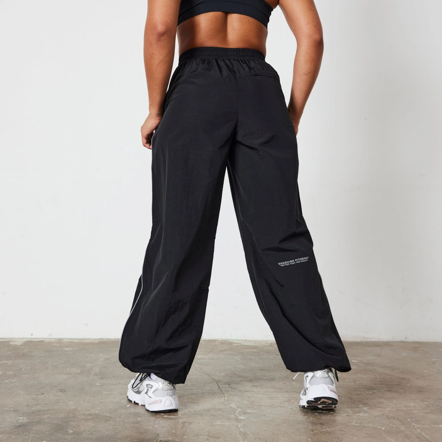 Vanquish Black Racing Wide Leg Track Pants 5 Vanquish Black Racing Wide Leg Track Pants - Image 3