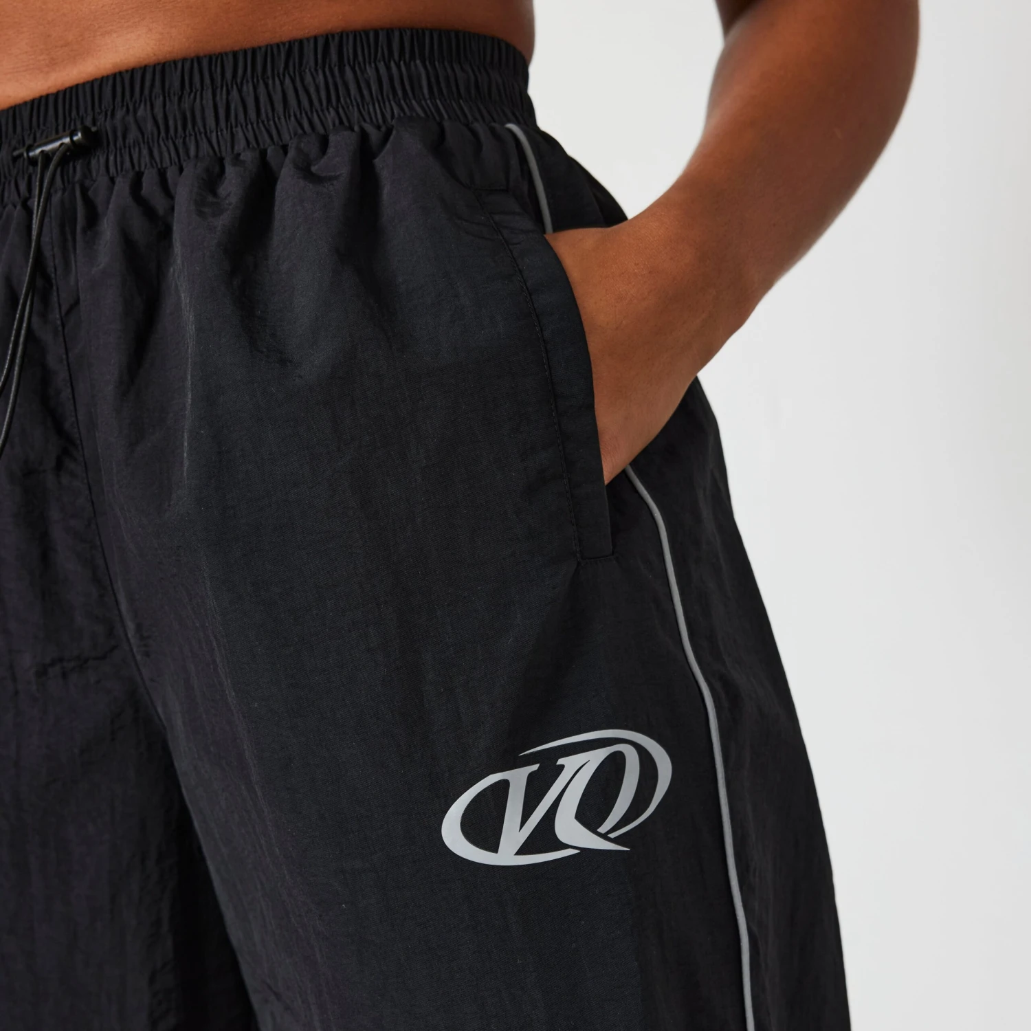 Vanquish Black Racing Wide Leg Track Pants 4 Vanquish Black Racing Wide Leg Track Pants - Image 2