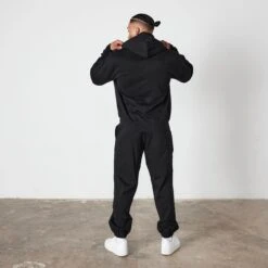 Vanquish Essential Black Oversized Full Zip Hoodie -Vanquish Fitness VQ BlackFriday23 6853