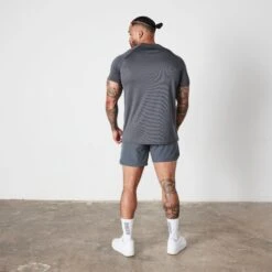 Vanquish Essential Denim Blue Performance Short Sleeve T Shirt -Vanquish Fitness VQ BlackFriday23 7299 1