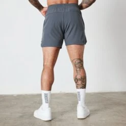 Vanquish Essential Denim Blue Performance 4" Shorts -Vanquish Fitness VQ BlackFriday23 7355