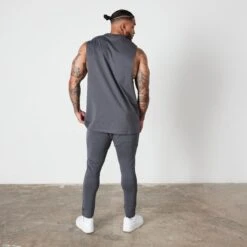 Vanquish Essential Denim Blue Oversized Sleeveless T Shirt 8 Vanquish Essential Denim Blue Oversized Sleeveless T Shirt -Vanquish Fitness VQ BlackFriday23 7865