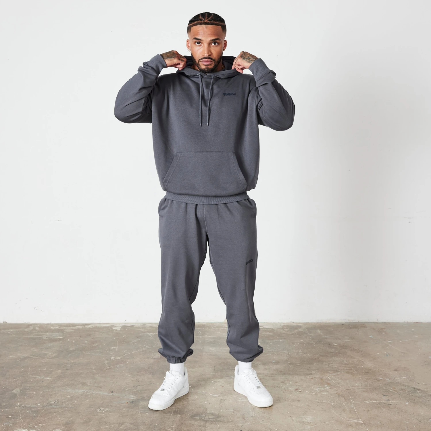 Vanquish Essential Denim Blue Oversized Pullover Hoodie 7 Vanquish Essential Denim Blue Oversized Pullover Hoodie - Image 5