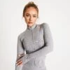 Vanquish Elevate Seamless Smoke Grey Zip Front Jacket -Vanquish Fitness VQ Elevate WMNS 1593