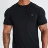 Vanquish Essential Black Performance Short Sleeve T Shirt 2 Vanquish Essential Black Performance Short Sleeve T Shirt -Vanquish Fitness VQ May Ecom Elton 23175