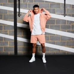 Vanquish Washed Coral Oversized Hoodie -Vanquish Fitness VQ WASHED COLLECTION 1240