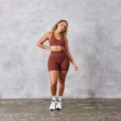 Vanquish Neutral V2 Seamless Brown Shorts 11 Vanquish Neutral V2 Seamless Brown Shorts -Vanquish Fitness VQ WOMENS ECOM 1878