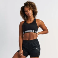 Vanquish Fitness 25 Vanquish Ascend Women's Black Bold Sports Bra