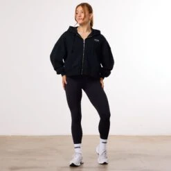 Vanquish Enhance Black Cropped Zip Through Hoodie 11 Vanquish Enhance Black Cropped Zip Through Hoodie -Vanquish Fitness WB Summer Sale websize11