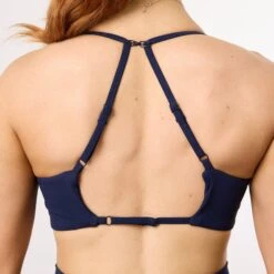 Vanquish Enhance Navy Blue Minimal Open Back Bra -Vanquish Fitness WB Summer Sale websize114