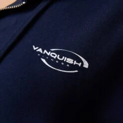 Vanquish Enhance Navy Blue Cropped Zip Through Hoodie -Vanquish Fitness WB Summer Sale websize31