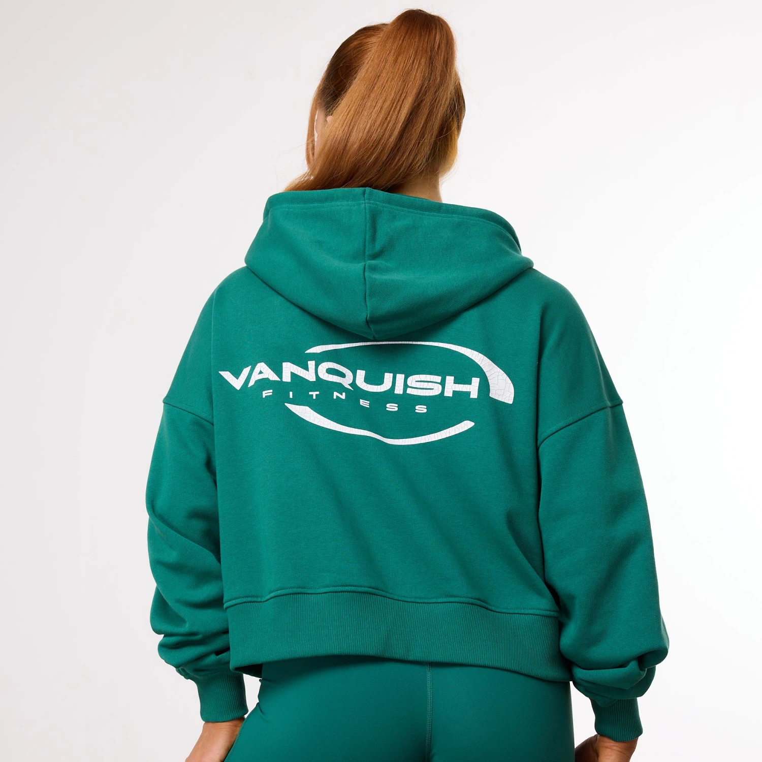 Vanquish Enhance Forest Green Cropped Zip Through Hoodie 6 Vanquish Enhance Forest Green Cropped Zip Through Hoodie - Image 4