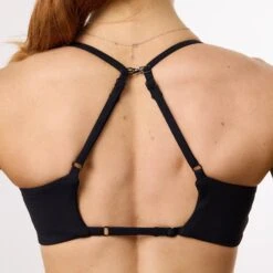 Vanquish Enhance Black Minimal Open Back Bra -Vanquish Fitness WB Summer Sale websize5