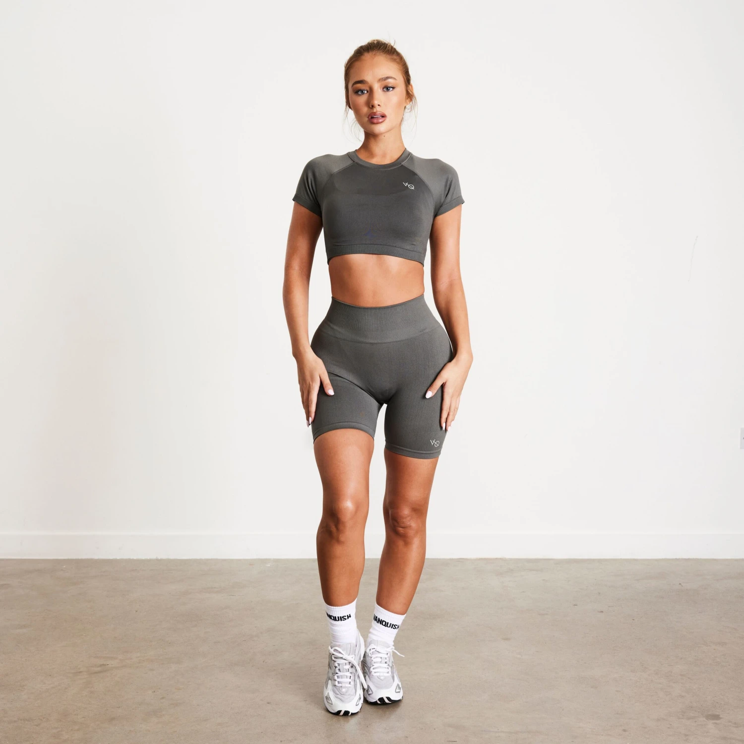 Vanquish Elevate Seamless Dark Olive Cap Sleeve Cropped T Shirt 7 Vanquish Elevate Seamless Dark Olive Cap Sleeve Cropped T Shirt - Image 5