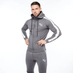 Vanquish Fitness 13 Vanquish Strike Charcoal Grey Full Zip Hoodie