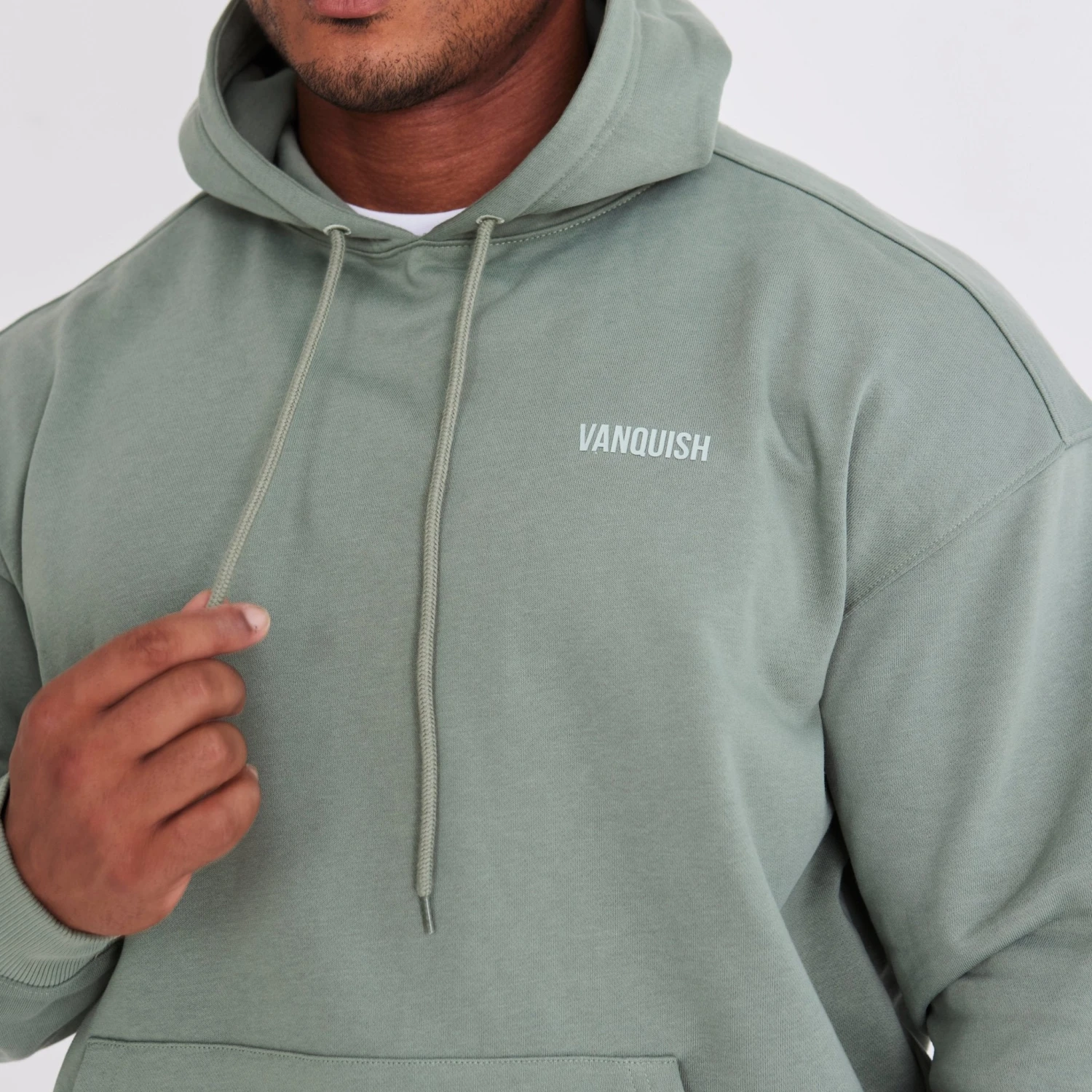 Vanquish Essential Green Oversized Pullover Hoodie 4 Vanquish Essential Green Oversized Pullover Hoodie - Image 2