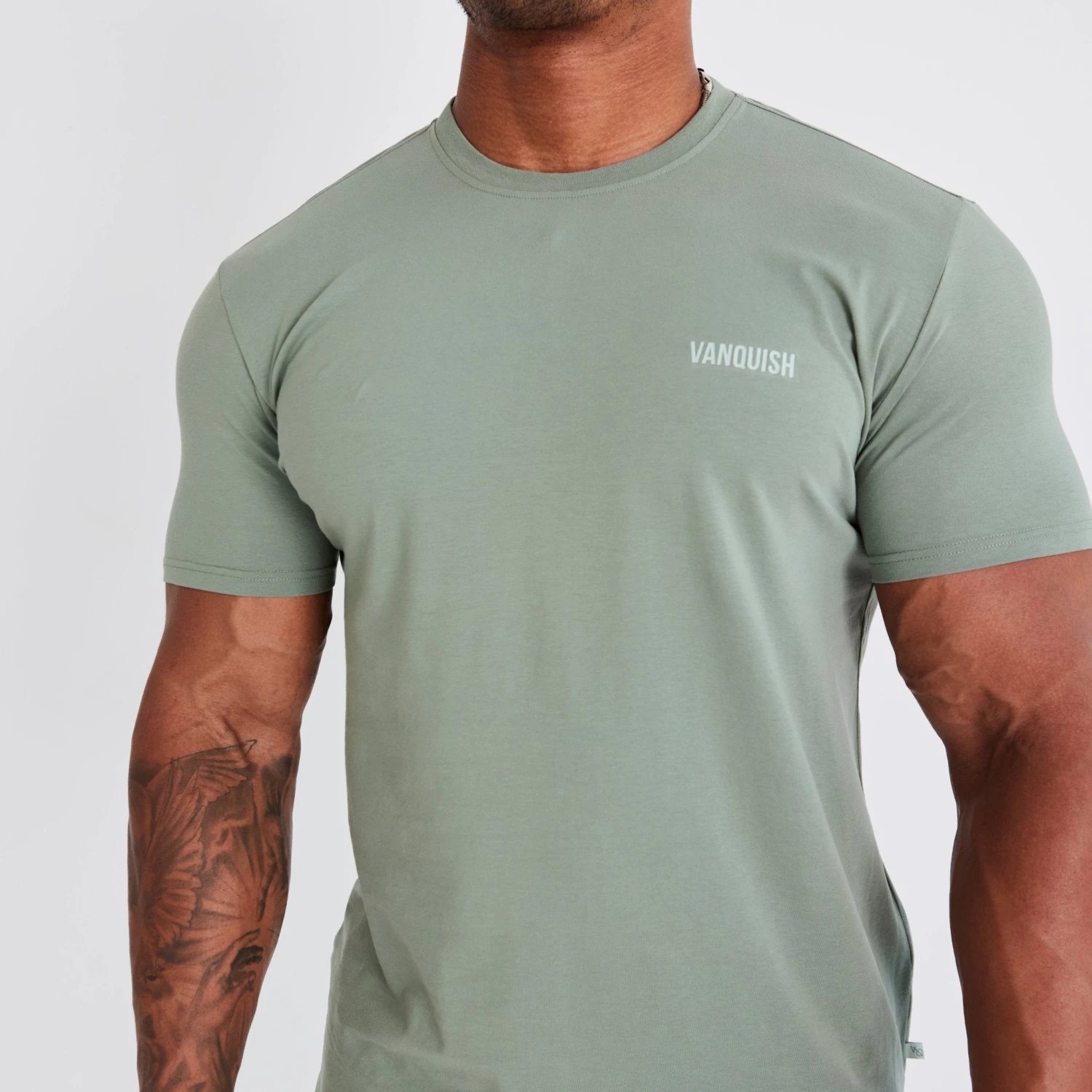 Vanquish Essential Green Slim Fit Short Sleeve T Shirt 3 Vanquish Essential Green Slim Fit Short Sleeve T Shirt