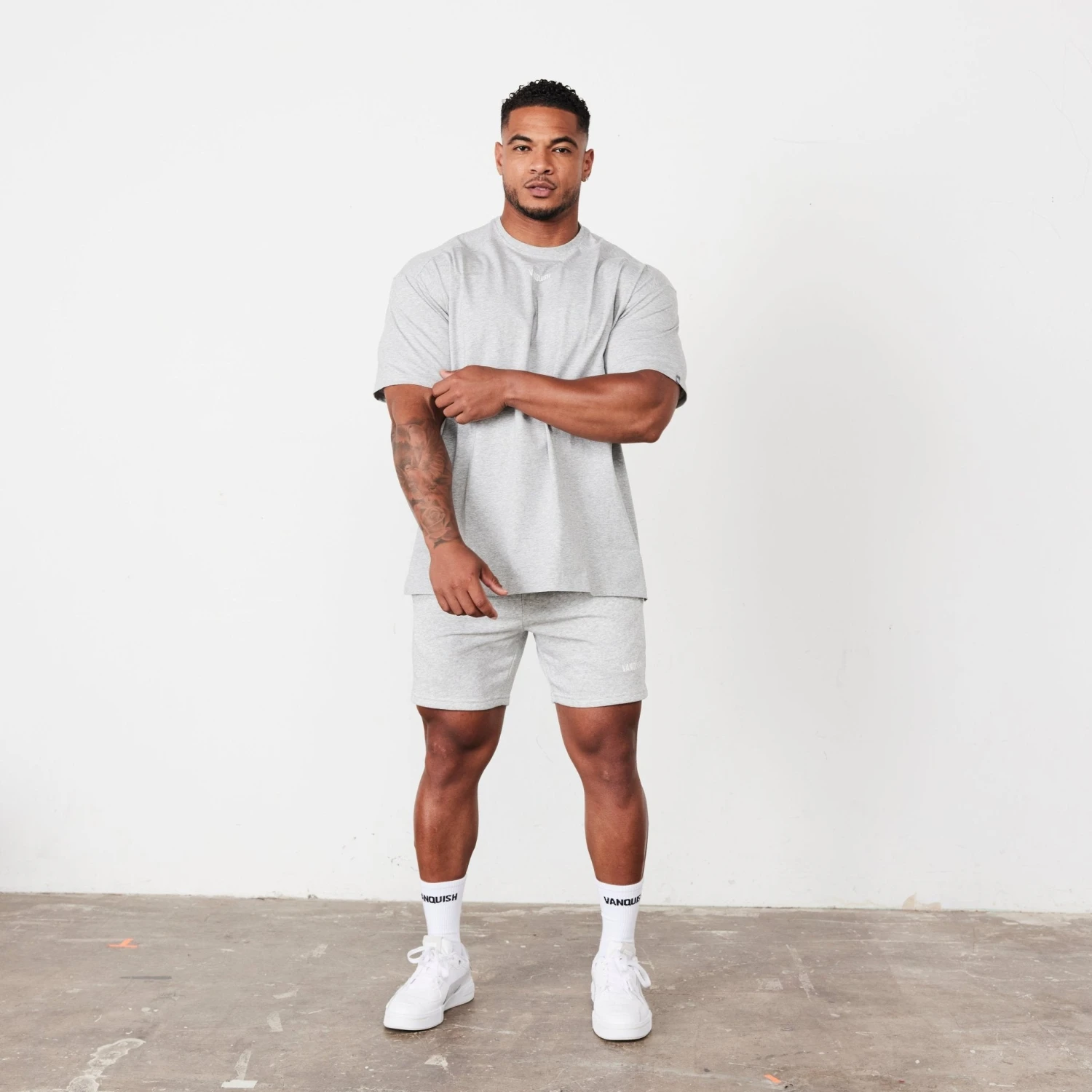Vanquish Essential Grey Oversized T Shirt 4 Vanquish Essential Grey Oversized T Shirt - Image 2