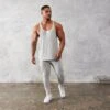 Vanquish Essential Grey Regular Fit Stringer Vest -Vanquish Fitness vanquish essential grey regular fit stringer vest 349178