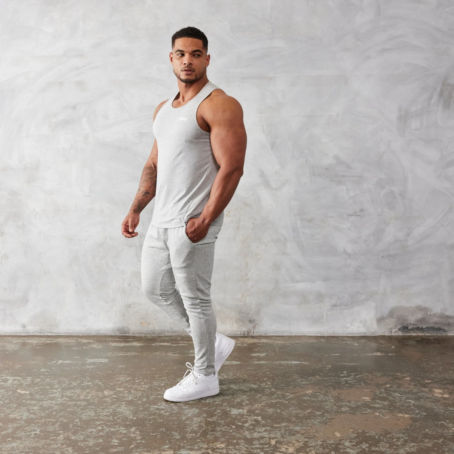 Vanquish Essential Grey Regular Fit Tank Top 5 Vanquish Essential Grey Regular Fit Tank Top - Image 3