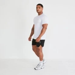 Vanquish Essential White Performance Short Sleeve T Shirt -Vanquish Fitness vanquish essential white performance short sleeve t shirt 329335