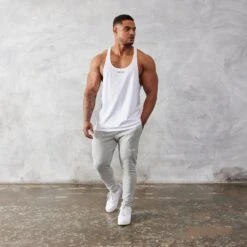 Vanquish Essential White Regular Fit Stringer Vest 9 Vanquish Essential White Regular Fit Stringer Vest -Vanquish Fitness vanquish essential white regular fit stringer vest 458263