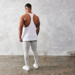 Vanquish Essential White Regular Fit Stringer Vest 8 Vanquish Essential White Regular Fit Stringer Vest -Vanquish Fitness vanquish essential white regular fit stringer vest 533546