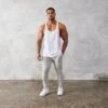 Vanquish Essential White Regular Fit Stringer Vest -Vanquish Fitness vanquish essential white regular fit stringer vest 967165