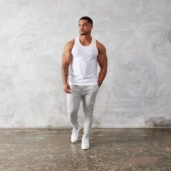 Vanquish Essential White Regular Fit Tank Top -Vanquish Fitness vanquish essential white regular fit tank top 475770