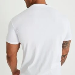 Vanquish Essential White Slim Fit Short Sleeve T Shirt 23 Vanquish Essential White Slim Fit Short Sleeve T Shirt -Vanquish Fitness vanquish essential white slim fit short sleeve t shirt 403979