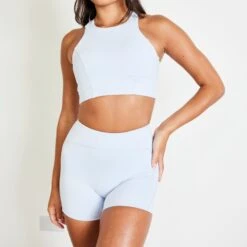 Vanquish Evolve Mineral Blue High Waisted Shorts -Vanquish Fitness vanquish evolve mineral blue high waisted shorts 468701