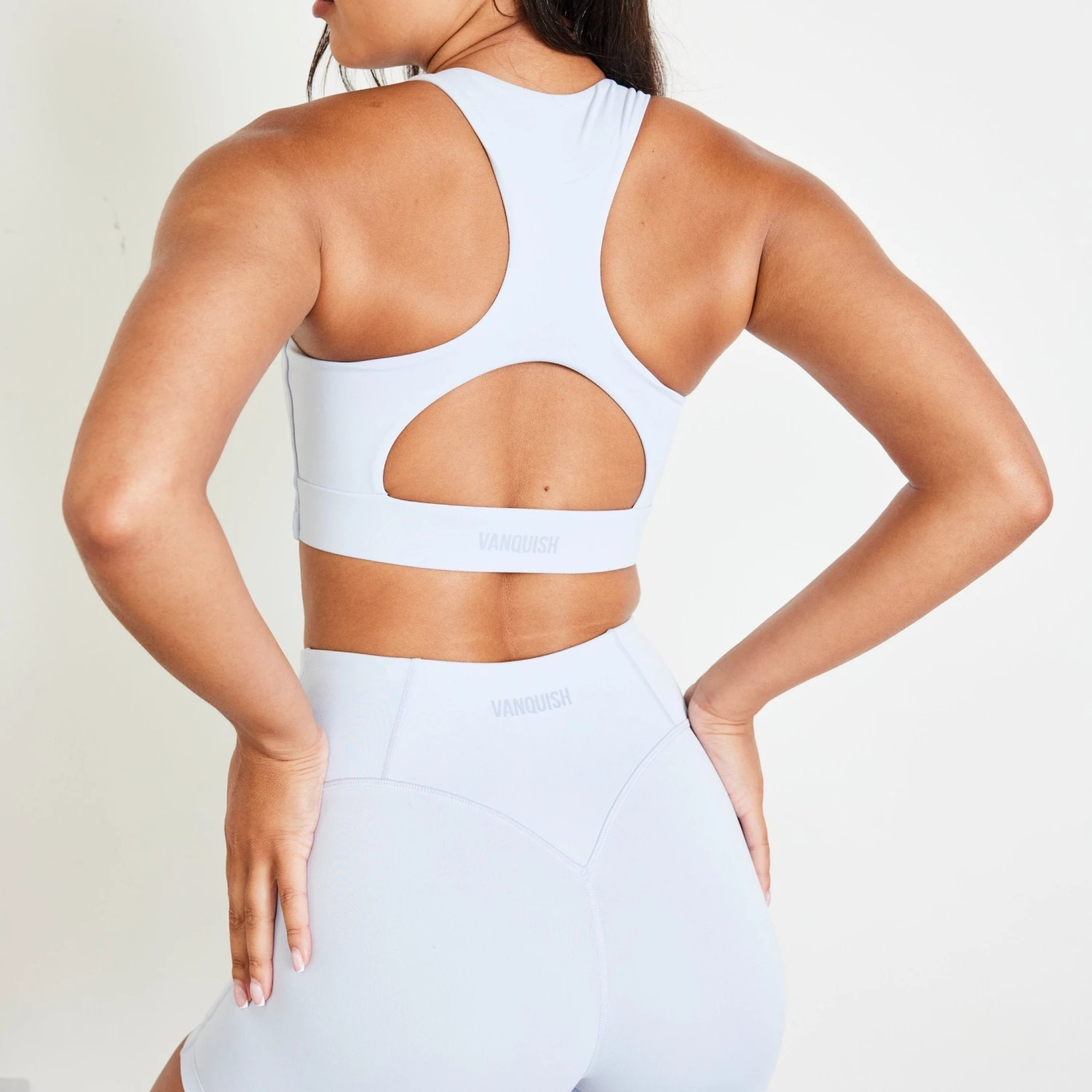 Vanquish Evolve Mineral Blue Keyhole Crop Tank Top 2 Vanquish Evolve Mineral Blue Keyhole Crop Tank Top