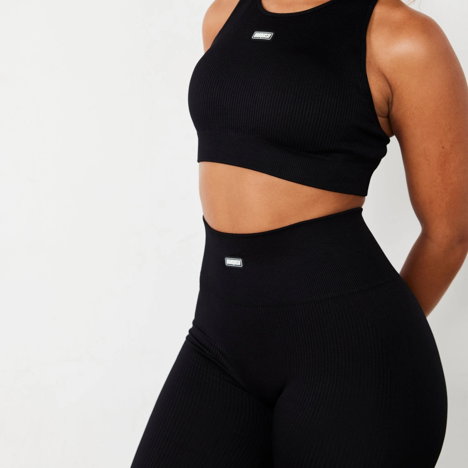 Vanquish Ribbed Seamless Black Racer Back Bra 5 Vanquish Ribbed Seamless Black Racer Back Bra - Image 3