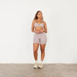 Vanquish Ribbed Seamless Blush Cross Back Low Support Bra 10 Vanquish Ribbed Seamless Blush Cross Back Low Support Bra -Vanquish Fitness vanquish ribbed seamless blush cross back low support bra 845417