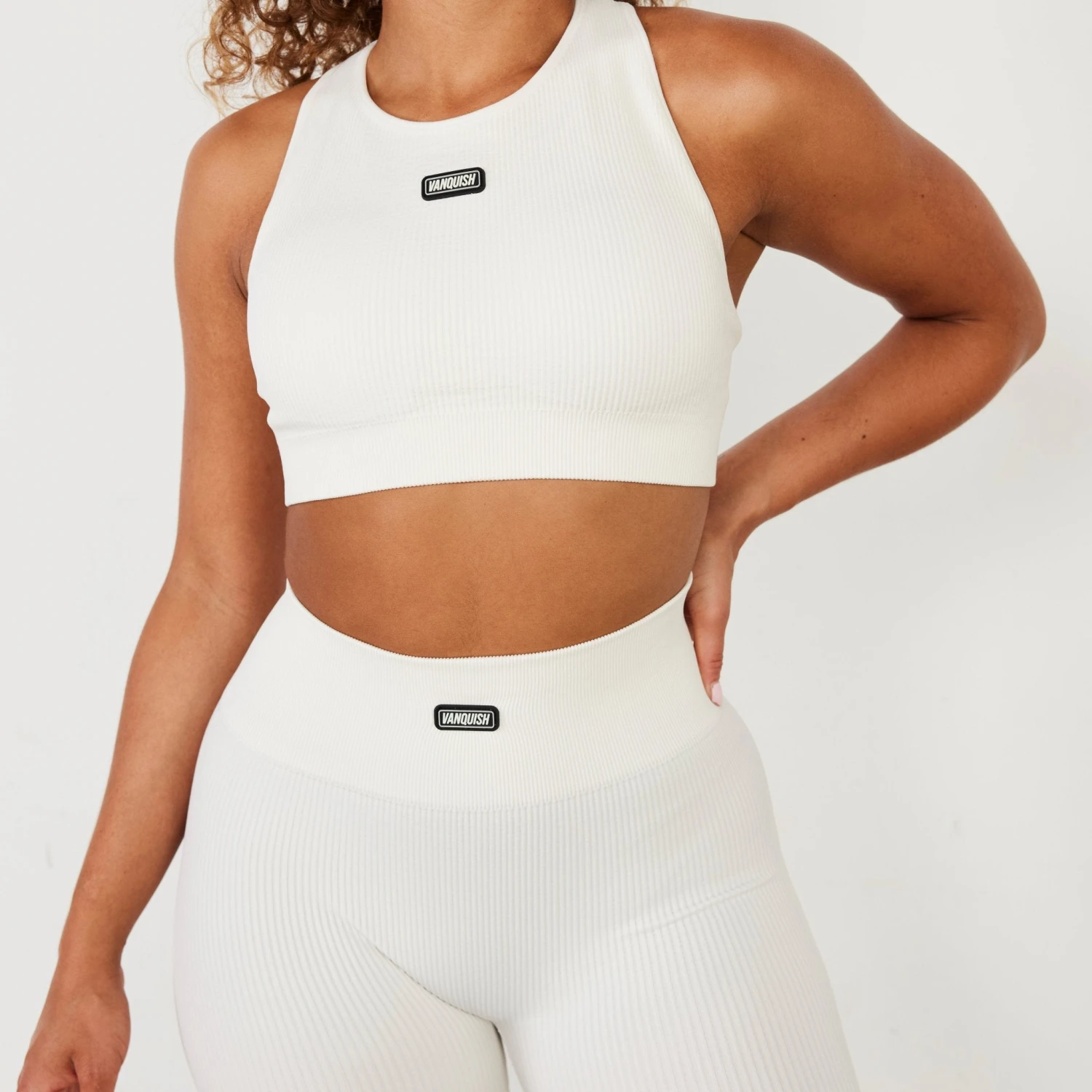Vanquish Ribbed Seamless Marshmallow Racer Back Bra 5 Vanquish Ribbed Seamless Marshmallow Racer Back Bra - Image 3