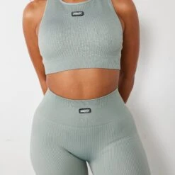 Vanquish Ribbed Seamless Slate Grey Legging -Vanquish Fitness vanquish ribbed seamless slate grey legging 999086