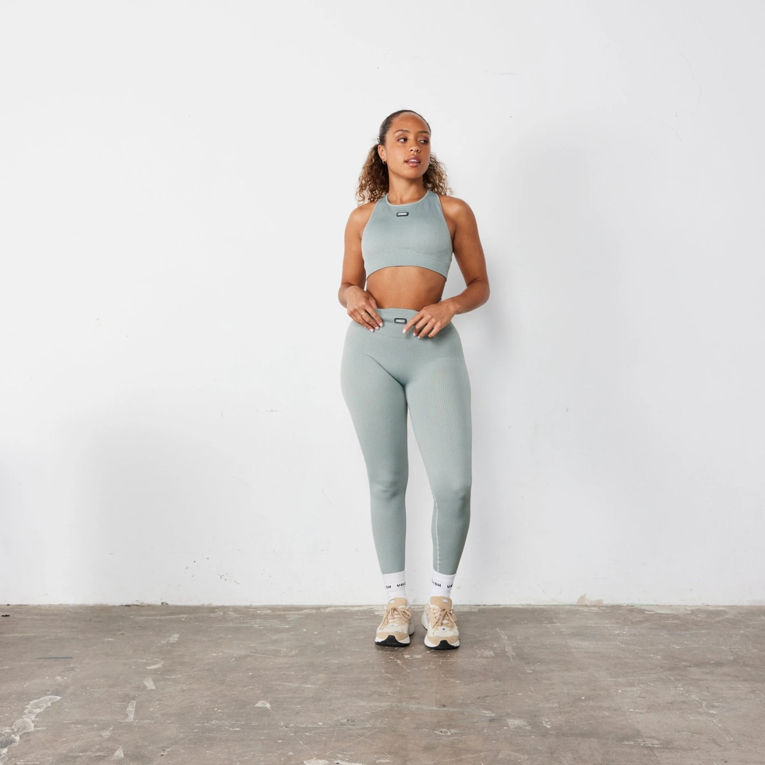 Vanquish Ribbed Seamless Slate Grey Racer Back Bra 4 Vanquish Ribbed Seamless Slate Grey Racer Back Bra - Image 2